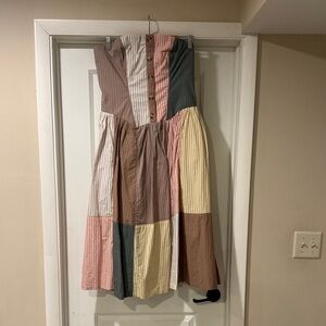 Anthropologie Maeve Multicolor Strapless Dress